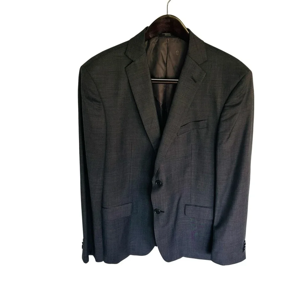 John Varvatos USA 44R Charcoal Gray Wool Blend Sport Coat Blazer 2 Button Vented
